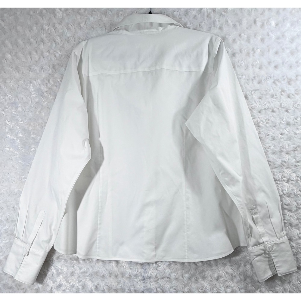 Coldwater Creek Womens Size 2X White Embroidered 100% Cotton Button Down Shirt - Picture 2 of 9